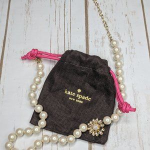 KATE SPADE Dazzling Daisies Faux Pearl Necklace (adjustable length)